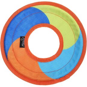 Mihachi Flying Disc Dog Toy, Interactive Water Floating Flyer Lightweight Catch and Fetch Toys for Small Medium Large Dogs, Durable Oxford Cloth Fabric with Soft Edges,Pet Outdoor Exercise Toys,Orange in Kuwait