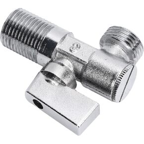 1/4 Turn Brass Angle Stop Valve, G1/2in Male Thread Inlet Outlet Valve, Solid Metal Handle with Ergonomic Design, Ideal for Sink, Bathroom, Toilet & Kitchen Water in Kuwait