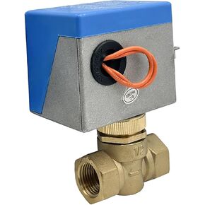 1/2'' 3/4" 1" 2 Way Brass Motorized Globe Valves AC220V Electric Shut-off Valve 2 Wire Conditioning Water Switch(1",24VAC) in Kuwait