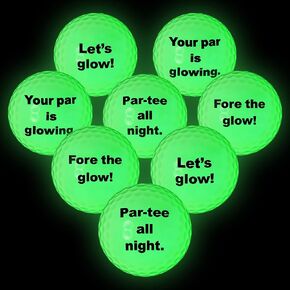 8 Pcs Glow in the Dark Golf Balls with Funny Words for Sports Fluorescent Luminous Golf Ball for Night Practice Men and Women in Saudi Arabia