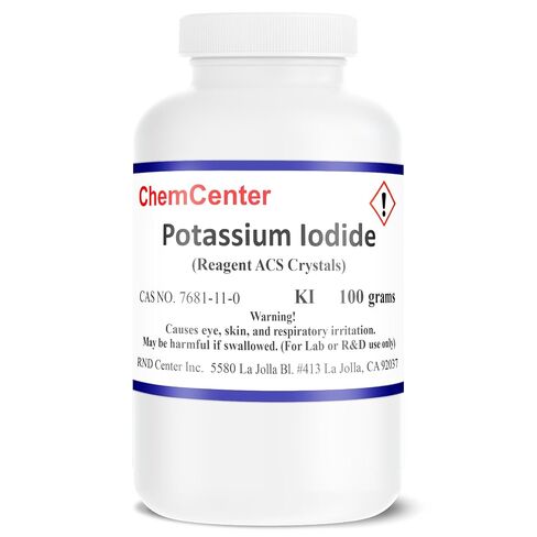 Potassium Iodide, Reagent ACS, Ultra Pure Crystals, 100 Grams in Kuwait