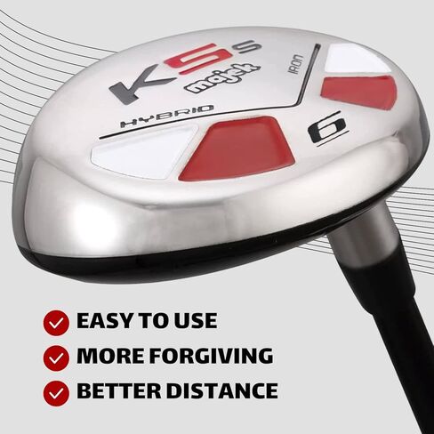 Majek Golf Petite Senior Lady #6 Hybrid Lady Flex Right Handed Utility L Flex Club (Petite - 5' to 5'3") with Premium Ladies Arthritic Grip in Kuwait
