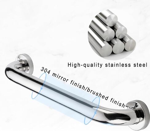 Stainless Steel Door Pull Handle - Chrome Commercial Push/Pull Armrest for Bathroom, Shower, Toilet, Wooden Cabinet, Cupboard - 100cm Gate Handle in Kuwait