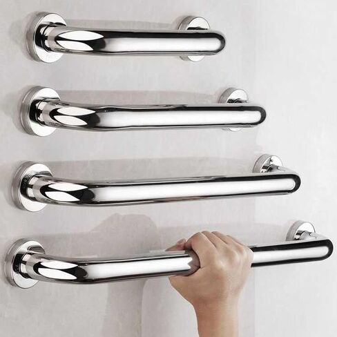 Stainless Steel Door Pull Handle - Chrome Commercial Push/Pull Armrest for Bathroom, Shower, Toilet, Wooden Cabinet, Cupboard - 100cm Gate Handle in Kuwait
