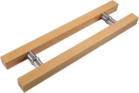 Commercial Grade Solid Separator, H-Shaped Heavy Duty Push Bar, Wood Door, Glass Door, Wood Handle, Exterior Interior Door Handle, Push/Pull, 120cm in Kuwait