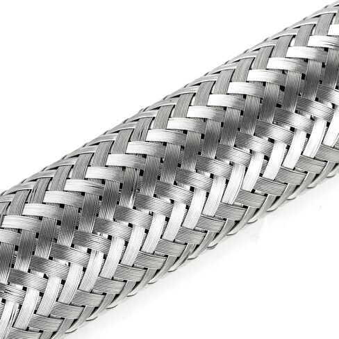 1" x 18" Stainless Steel Compressed Air Line Metal Flex Hose Compressor Tube TU-08-18 in Kuwait