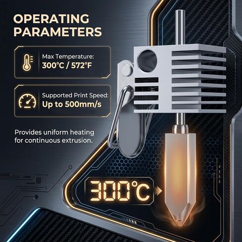 Replacement Integrated Hotend for Creality SPARKX-i7: 2 Pack 0.4mm All-Metal Quick Swap Nozzle Print Head Parts with Silicone Sock for 300℃ High-Speed 3D Printing in Kuwait