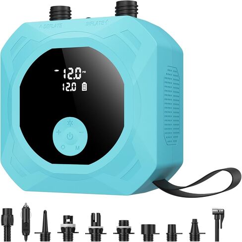 Paddle Board Pump Electric Portable, SUP Pump for Paddleboard, 50PSI Air Compressor with Auto-Off for Stand Up Paddle Boards, Surfing Kite, Tent, Boat, Car Tires in Kuwait