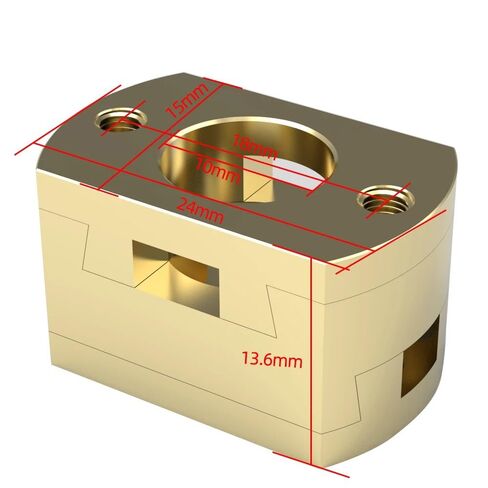 1pc 3D Printer 10mm Coupling Brass 13.6mm Height 10mm Shaft Hole Z Axis Screw Hot Bed Coupler Shaft Sleeve in Kuwait
