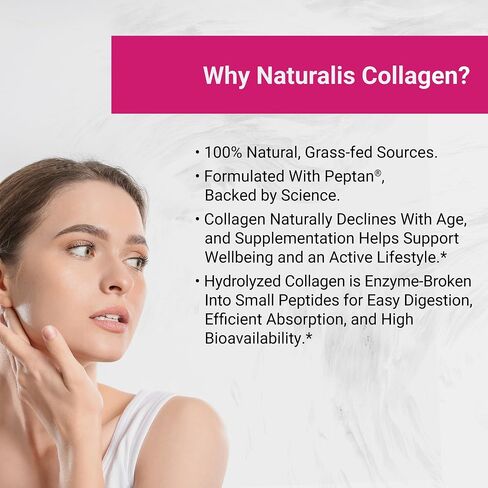 Naturalis Collagen Peptides Powder (7oz) | Made with Peptan® Collagen, Clinically Studied to Support Healthy Skin, Hair & Bones* | Soy & Gluten Free, Grass-Fed, Non-GMO, Halal, Kosher | Starter Pack in Saudi Arabia