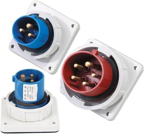 1 Pcs Waterproof Concealed Plug IP44 Dustproof Industrial Connector Distribution Box Sealed Monitoring(SP-817 3P 32A) in Kuwait