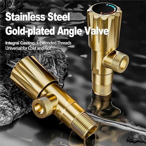 Flow Leak-Free Brass Triangle Valve for Hot and Cold Water - G1/2 Connection Port in Kuwait