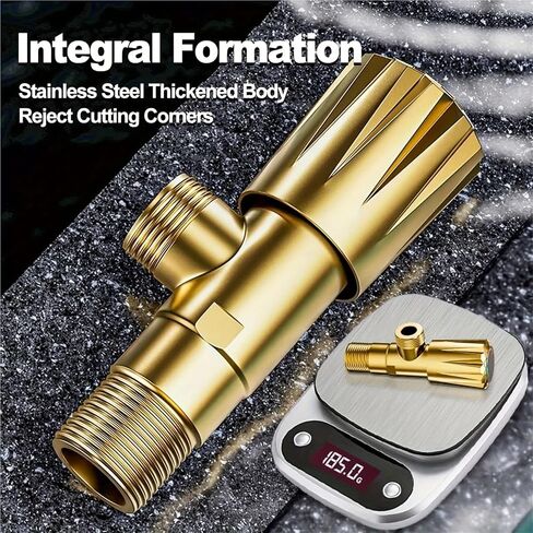 Flow Leak-Free Brass Triangle Valve for Hot and Cold Water - G1/2 Connection Port in Kuwait