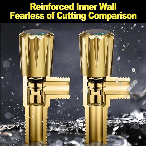 Flow Leak-Free Brass Triangle Valve for Hot and Cold Water - G1/2 Connection Port in Kuwait