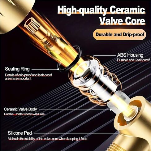 Flow Leak-Free Brass Triangle Valve for Hot and Cold Water - G1/2 Connection Port in Kuwait