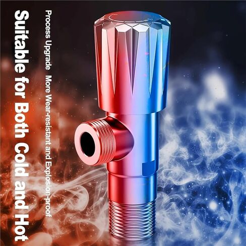Flow Leak-Free Brass Triangle Valve for Hot and Cold Water - G1/2 Connection Port in Kuwait