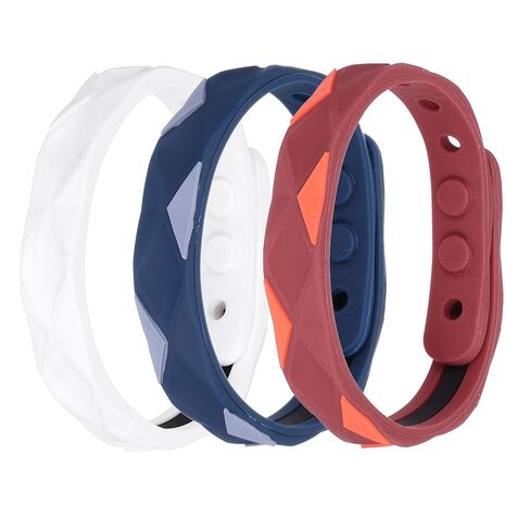MECCANIXITY Anti Static Bracelet, 0.5"X9" Adjustable Anti Static Wristband Silicone Balance Energy Sport Bracelets for Eliminate Static, Red,Blue,Black 3Pack in Kuwait