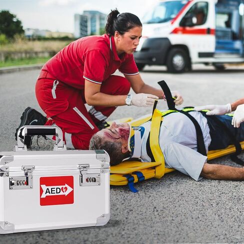 AED Vehicle Storage Case with Combination Lock-15.5 x 9.6 x 10 Inches Universal AED Compatible Medical Device Box, Perfect for Home, Hospital & School in Kuwait