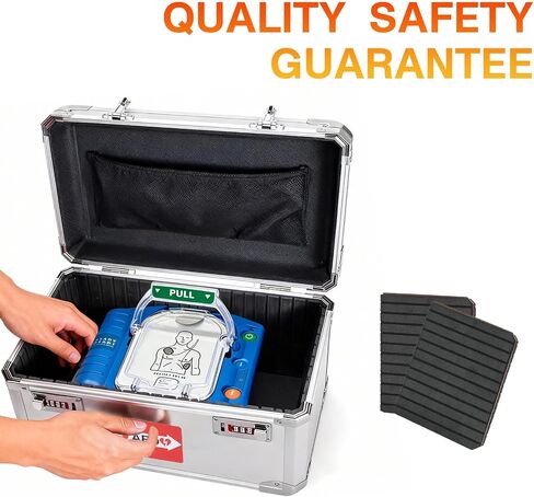 AED Vehicle Storage Case with Combination Lock-15.5 x 9.6 x 10 Inches Universal AED Compatible Medical Device Box, Perfect for Home, Hospital & School in Kuwait