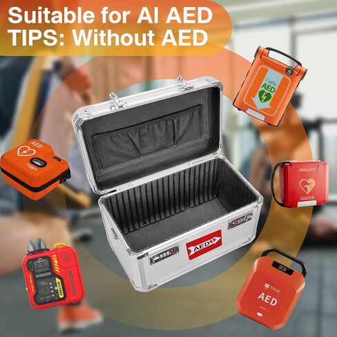 AED Vehicle Storage Case with Combination Lock-15.5 x 9.6 x 10 Inches Universal AED Compatible Medical Device Box, Perfect for Home, Hospital & School in Kuwait