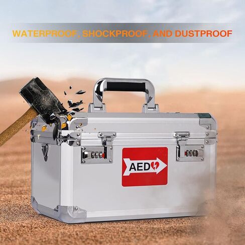 AED Vehicle Storage Case with Combination Lock-15.5 x 9.6 x 10 Inches Universal AED Compatible Medical Device Box, Perfect for Home, Hospital & School in Kuwait