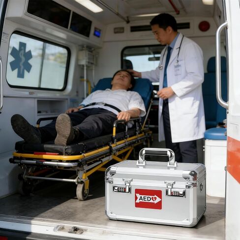 AED Vehicle Storage Case with Combination Lock-15.5 x 9.6 x 10 Inches Universal AED Compatible Medical Device Box, Perfect for Home, Hospital & School in Kuwait
