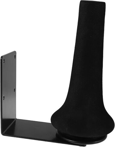 Alasum Saxophone and Flute Wall Mount Hanger with Straight Tube and Flat Plate Hooks, Wind Instrument Display Rack with 4 Screws, Black Metal Holder for Clarinet and Woodwind Storage in Kuwait