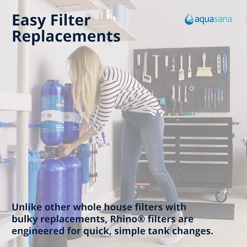 Aquasana Whole House Water Filter Replacement| 1,000,000 Gallons | Carbon & KDF Media | Reduces 97% Chlorine & Sediment | Rhino EQ-1000R in Saudi Arabia