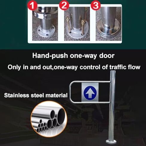 One-Way Traffic Door，Automatic Rebound Swing GateAutomatic Swing Gate for Secure Entry, Single Direction Door for Supermarket Access，（Gauche80×97 cm） in Kuwait