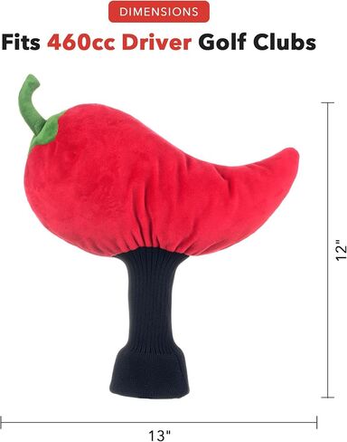 Daphne's Headcovers Chili Pepper Driver Headcover | Funny Golf Club Covers | Golf Head Covers for Drivers | Stylish Golf Club Head Covers | Golf Driver Covers | Men’s & Women’s Driver Headcover in Kuwait
