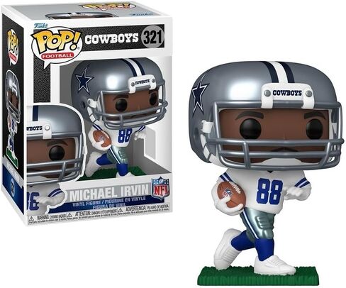 Funko Pop! NFL Dallas Cowboys Collectible Figures, Rowdy Mascot and Michael Irvin Player, 2-Piece Vinyl Set in Kuwait