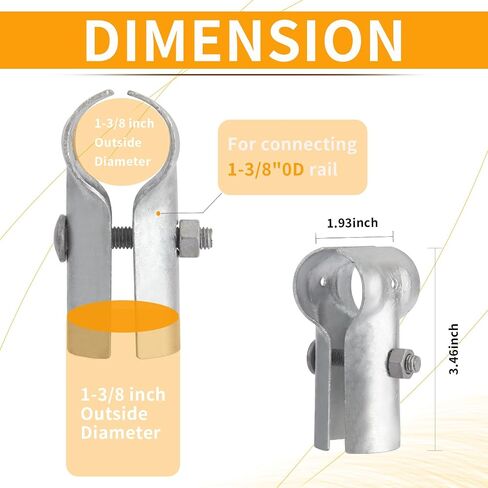 Amoskey Pipe Clamp, chain link fence parts for 1-3/8" OD Pipe, Galvanized Chain Link Fence Clamp, fence clamps,12pack in Kuwait