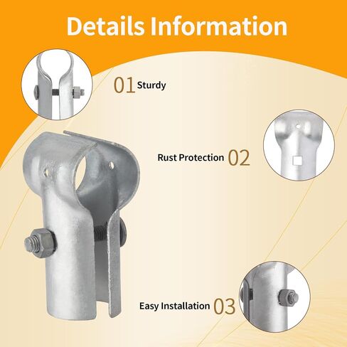 Amoskey Pipe Clamp, chain link fence parts for 1-3/8" OD Pipe, Galvanized Chain Link Fence Clamp, fence clamps,12pack in Kuwait