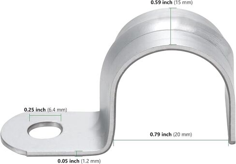 HAKZEON 300 Pcs 3/4 Inch (20mm) Rigid Pipe Clamp, One Hole Zinc Plated Steel Pipe Clamp, Heavy Duty Tension M20 Pipe Strap, EMT Conduit Clamp for Electrical Wiring, Tubing in Construction in Kuwait