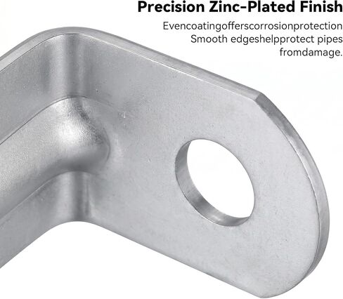 HAKZEON 300 Pcs 3/4 Inch (20mm) Rigid Pipe Clamp, One Hole Zinc Plated Steel Pipe Clamp, Heavy Duty Tension M20 Pipe Strap, EMT Conduit Clamp for Electrical Wiring, Tubing in Construction in Kuwait