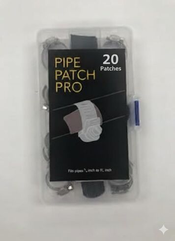 طقم مشبك إصلاح الأنابيب في حالات الطوارئ-Pipe Patch Pro؛ 20 حزمة، مانع التسرب لتسربات المياه؛ إصلاح سريع للتسرب لـ 1/4"-1 1/4" من النحاس والبلاستيك والمعادن والمستقيم والمرفقين. لثقوب الدبوس والشقوق الصغيرة. لا حاجة لإيقاف المياه in Kuwait