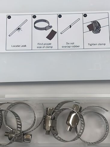 طقم مشبك إصلاح الأنابيب في حالات الطوارئ-Pipe Patch Pro؛ 20 حزمة، مانع التسرب لتسربات المياه؛ إصلاح سريع للتسرب لـ 1/4"-1 1/4" من النحاس والبلاستيك والمعادن والمستقيم والمرفقين. لثقوب الدبوس والشقوق الصغيرة. لا حاجة لإيقاف المياه in Kuwait