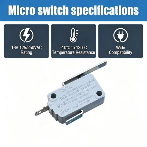 مفتاح مستشعر بديل KW3-0Z 16A 125V/250V من نوع رافعة، مناسب لأجهزة المطبخ مثل FG550، AG301، AG302، AG400، LG450CO، AG300، AG450، BG550، FG551، IG601، IG651، إلخ. in Kuwait