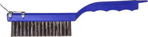 SPARTA 4067100 Flo-Pac Plastic Kitchen Brush, Grill Cleaning Brush, Griddle Brush With Scraper For Kitchen, Restaurant, Home , 11.38 Inches, Blue, (Pack of 12) in Kuwait