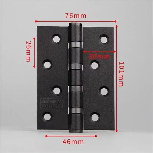 4 Inch Bearings Stainless Steel Door Hinge 3mm Thick 6Pcs(6Pcs Steel) in Saudi Arabia