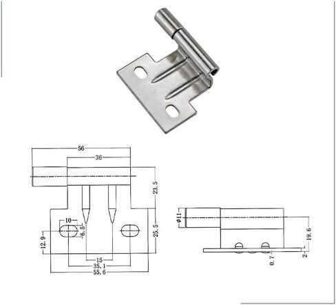 Detachable 304 Stainless Steel Bent Irregular Hinge Industrial Automation Chassis 1Pcs in Kuwait