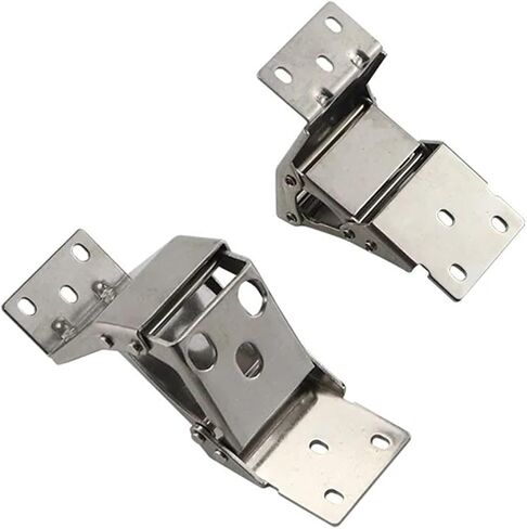 Thickened Hidden Foldable Hinge 304 Stainless Steel Internal Door Type Four Axis 1Pcs(304 SS-Large) in Saudi Arabia