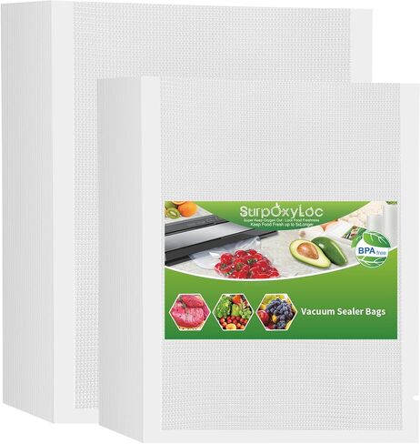 100 Count 2‑Size Vacuum Sealer Bags,Pint Quart Gallon,BPA‑Free for Sous Vide Cooking in Kuwait