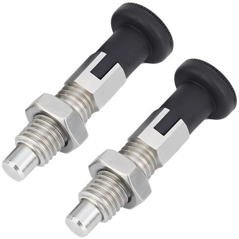 مكبس زنبركي كروي مناسب للدفع، قطعتان M12x1.75 من الفولاذ المقاوم للصدأ، مقبض زنبركي ذاتي القفل، دبوس تحديد موقع دبوس قابل للسحب، مكبس مؤشر خيط خشن للمعدات الصناعية in Kuwait