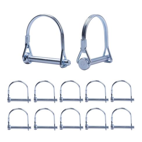 12 Pcs 1/4 x 1-3/4 Inch Silver Trailer Coupler Pins, Carbon Steel Shaft Locking Pin Arch Shape Coupler Pin for Farm, Lawn, Hitches and Garden in Saudi Arabia