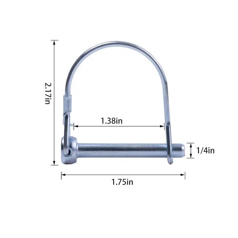 12 Pcs 1/4 x 1-3/4 Inch Silver Trailer Coupler Pins, Carbon Steel Shaft Locking Pin Arch Shape Coupler Pin for Farm, Lawn, Hitches and Garden in Saudi Arabia