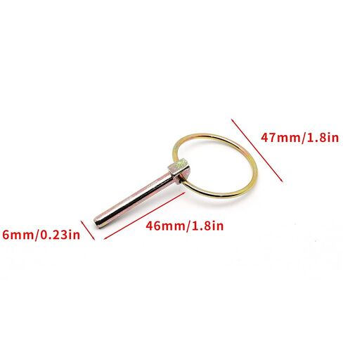 Surf turtle 4PCS M6(1/4Inch) Linch Pin for Farm Tractors Trailers Trucks Mowers Boat Kayak Canoe Trolley Horsebox in Kuwait