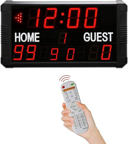 Portable Desktop Digital Scoreboard, 14/24 Second Shooting Scoreboard Electronic Digital Basketball, Baseball/Soccer/Tennis with Remote Control, in Kuwait