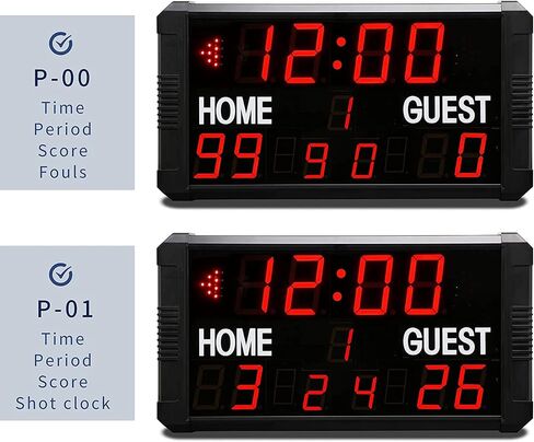 Portable Desktop Digital Scoreboard, 14/24 Second Shooting Scoreboard Electronic Digital Basketball, Baseball/Soccer/Tennis with Remote Control, in Kuwait