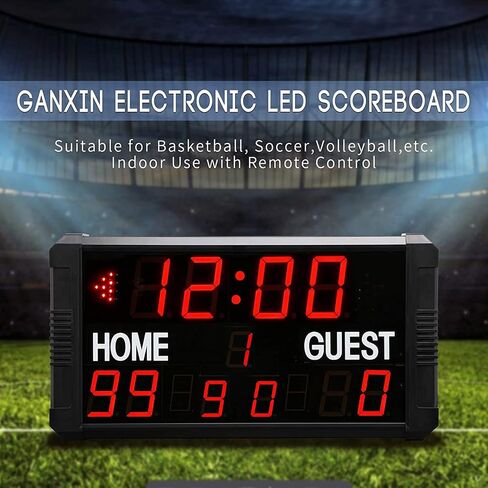 Portable Desktop Digital Scoreboard, 14/24 Second Shooting Scoreboard Electronic Digital Basketball, Baseball/Soccer/Tennis with Remote Control, in Kuwait